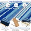 Hammock Chair Stand Set Cotton Swing with Pillow Cup Holder Indoor Outdoor