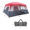 430*430*210cm Polyester Cloth Fiberglass Poles Can Accommodate 14 People Camping Tent Red And White