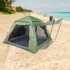 240*240*150cm Spring Quick Open Four-Person Family Tent Camping Tent Green