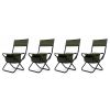 4-piece Folding Outdoor Chair with Storage Bag, Portable Chair for indoor, Outdoor Camping, Picnics and Fishing,Green