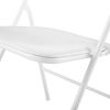 Folding and Stackable Chair Set, 6 Pack for Wedding, Picnic, Fishing and Camping, White