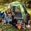 240*240*150cm Spring Quick Open Four-Person Family Tent Camping Tent Green