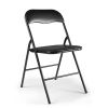 Folding and Stackable Chair Set, 5 Pack for Wedding, Picnic, Fishing and Camping, Black