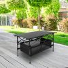 Folding Camping Table Portable Lightweight Aluminum Roll-up Picnic BBQ Desk with Carrying Bag Heavy Duty Outdoor Beach Backyard Party Patio