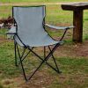 YSSOA Portable Folding Grey Camping Chair, 1-Pack