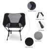 YSSOA, Ultralight Portable, Lightweight Foldable Chair for Backpacking for Outdoor Camp, Travel, Picnic, Hiking, 176 LBS Capacity, Black, 1-Pack