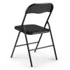 Folding and Stackable Chair Set, 5 Pack for Wedding, Picnic, Fishing and Camping, Black