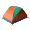 2-Person Double Door Camping Dome Tent Orange & Green