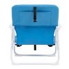 56*60*63cm Load-Bearing 100kg Blue Oxford Cloth White Iron Frame Beach Chair