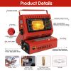 2 in 1 Portable Butane Burner Heater Outdoor Butane Gas Heater Warmer Heating Cooking Stove Cooker for Camping Fishing RV Travel