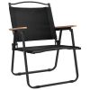 Camping Chairs 2 pcs Black 21.3"x21.7"x30.7" Oxford Fabric