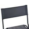 Set of 5, Folding Outdoor Table and Chair Set for Indoor, Outdoor Camping, Picnics, Beach,Backyard, BBQ, Party, Patio, Black/Gray