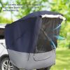 140*180*167cm Silver Tape Hardcore SUV Rear Tent Camping Tent Navy Blue Dark Gray