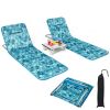 Outddoor Adjustable 3-Piece Beach Lounge Chair Mat Set