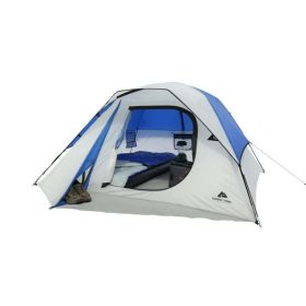 4 Person Outdoor Camping Dome Tent (Color: Blue)