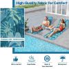 Outddoor Adjustable 3-Piece Beach Lounge Chair Mat Set