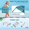 Outddoor Adjustable 3-Piece Beach Lounge Chair Mat Set