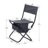 Set of 3, Folding Outdoor Table and Chairs Set for Indoor, Outdoor Camping, Picnics, Beach,Backyard, BBQ, Party, Patio, Black/Gray