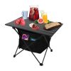 Foldable Camping Table With Storage Basket Rustproof Portable Aluminum Alloy Roll-Up Camping Table