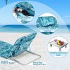 Outddoor Adjustable 3-Piece Beach Lounge Chair Mat Set