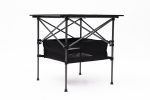 Set of 3, Folding Outdoor Table and Chairs Set for Indoor, Outdoor Camping, Picnics, Beach,Backyard, BBQ, Party, Patio, Black/Gray