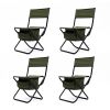 Set of 5, Folding Outdoor Table and Chairs Set for Indoor, Outdoor Camping, Picnics, Beach,Backyard, BBQ, Party, Patio, Black/Green